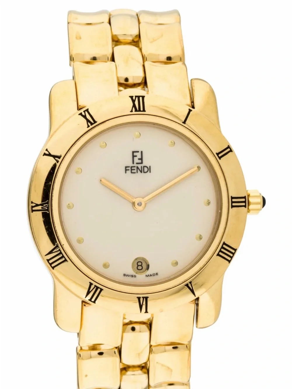 Fendi Gold Men's Dress Watch with Gold Dial
